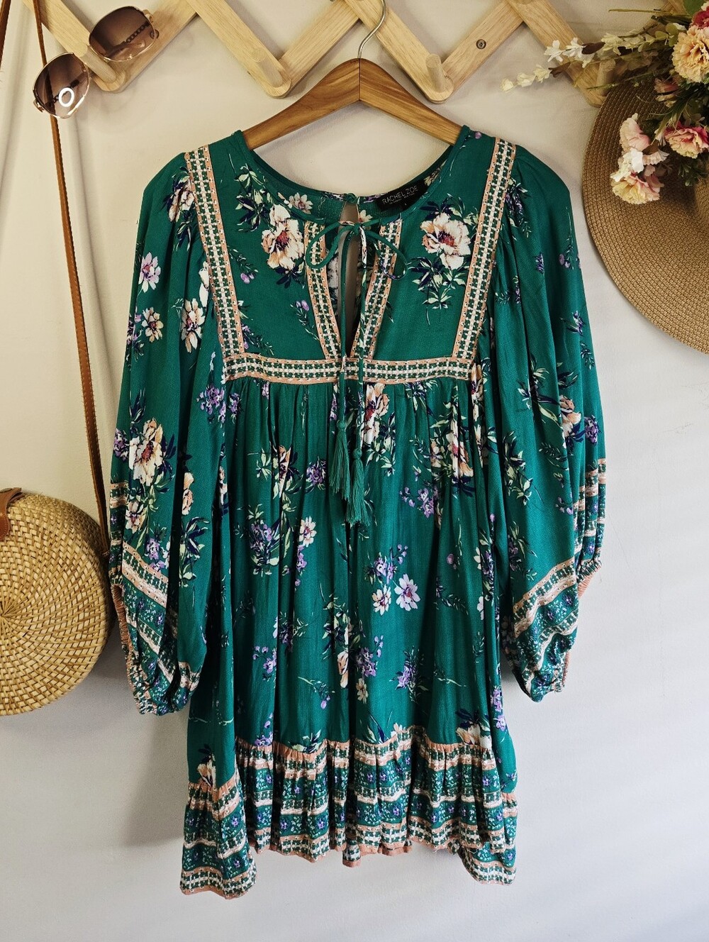 Rachel Zoe Boho Floral Tie-Front Tunic